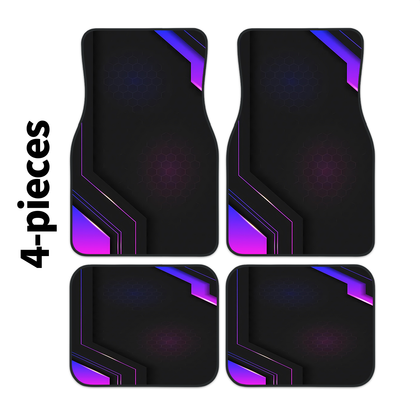 Tech Protect Accessories - 4pcs 2D High-Tech Geometric Pattern Car