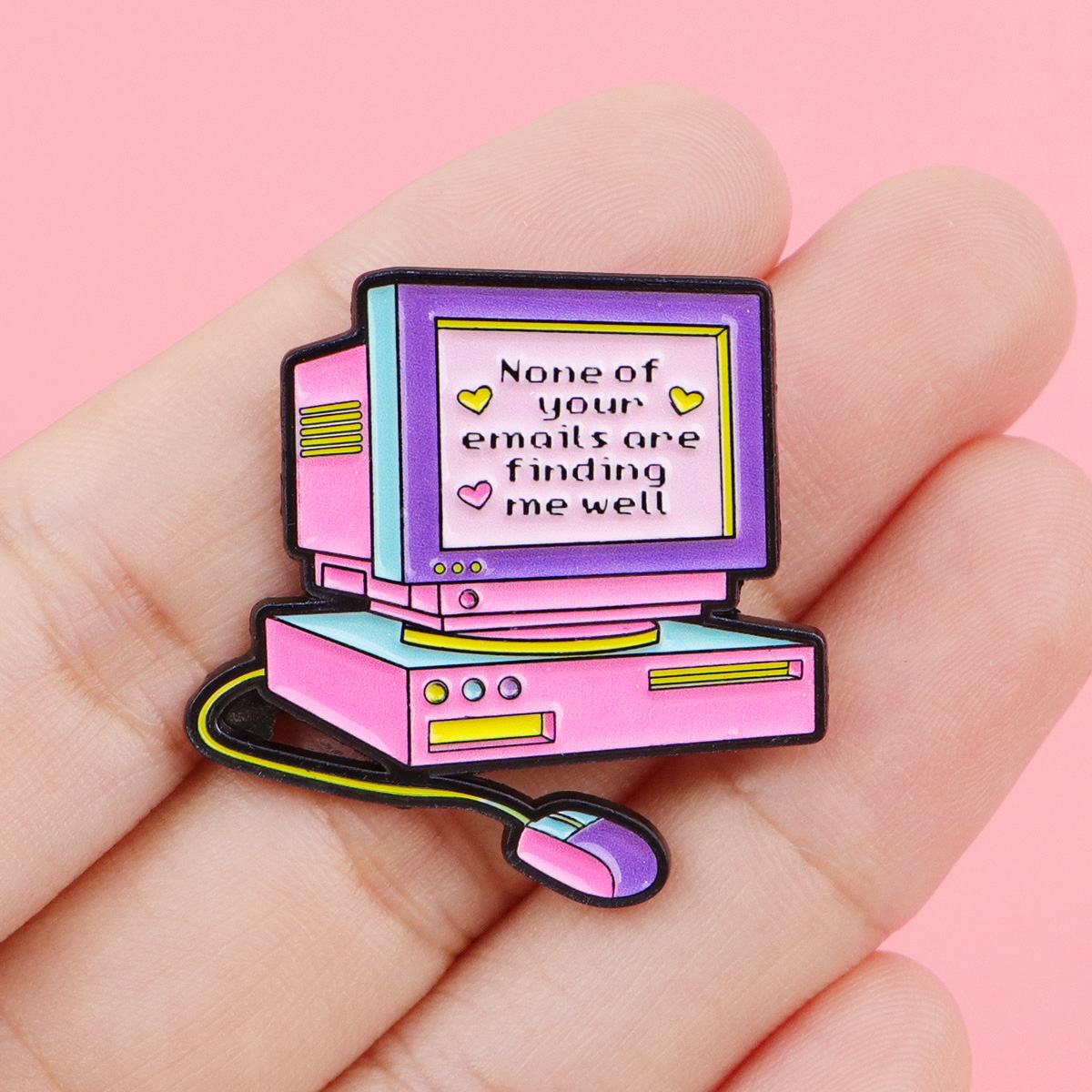 Retro Computer Enamel Pin None - Tech Accessories Backpack 评论和价格