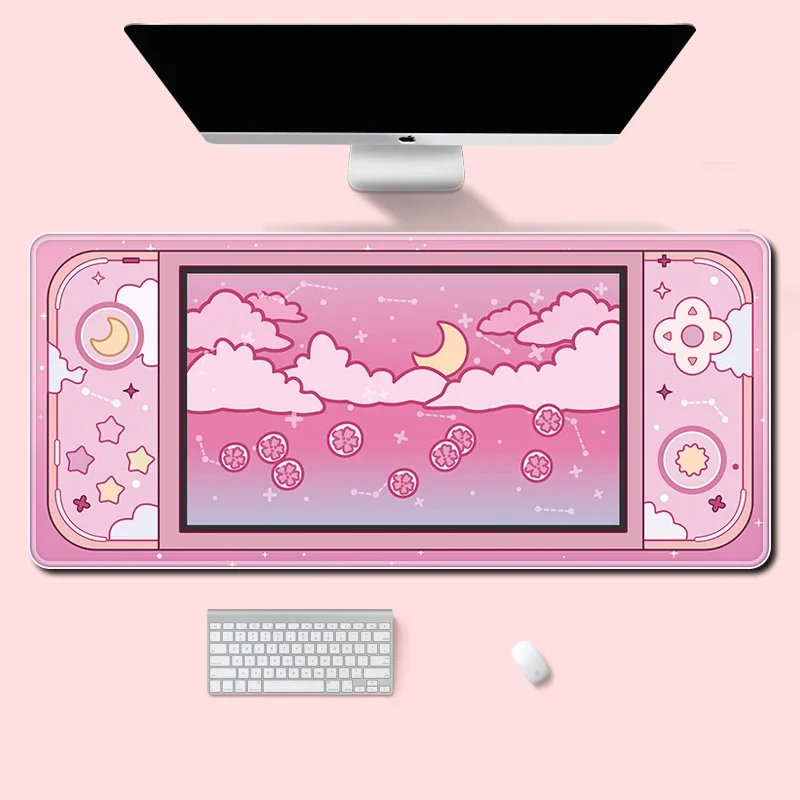 Moon and Stars Large Desk Mat  - Kawaii Tech Accessories 评论和价格