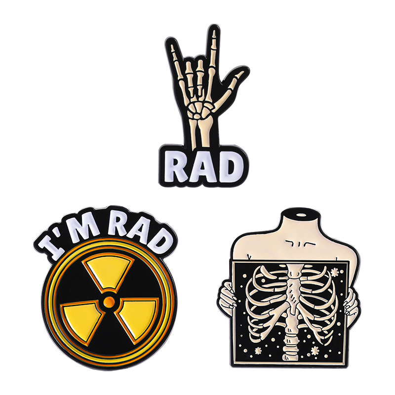 3Pcs RAD Radiology Enamel Pins - Tech Accessories Backpack 评论和价格