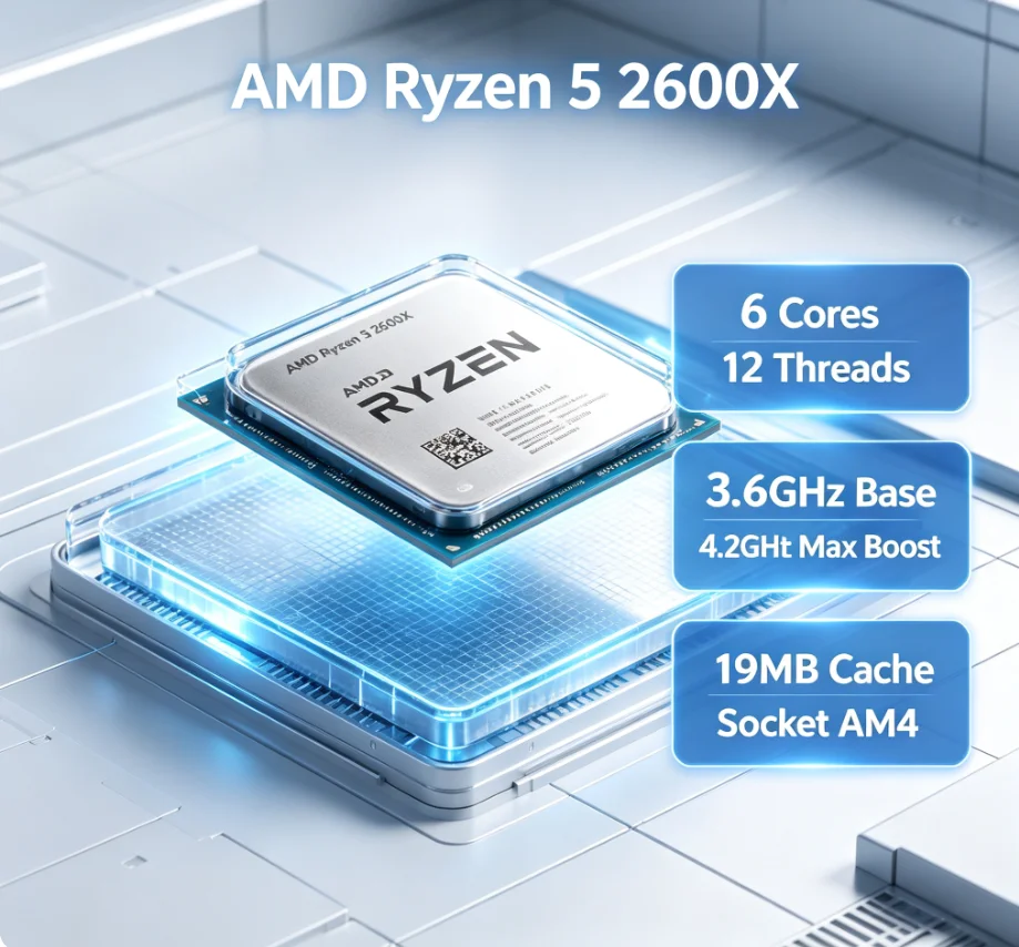 AMD Ryzen 5 2600X Desktop CPU  - Amd Cpu Ryzen 5 评论和价格