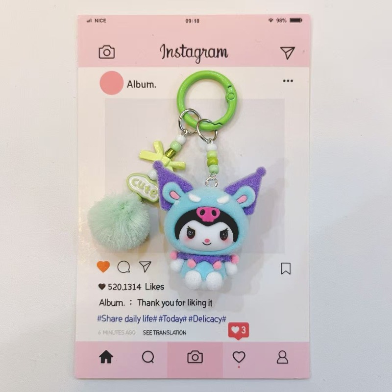 Fashion Kuromi Figure Resin Ke - Kawaii Tech Accessories 评论和价格