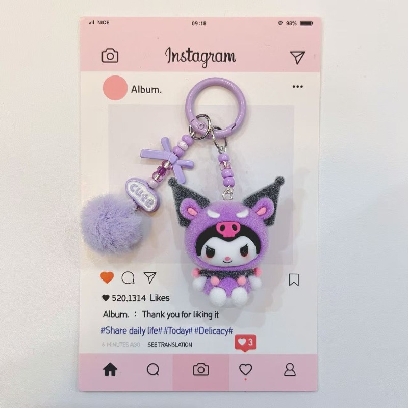 Fashion Kuromi Figure Resin Ke - Kawaii Tech Accessories 评论和价格
