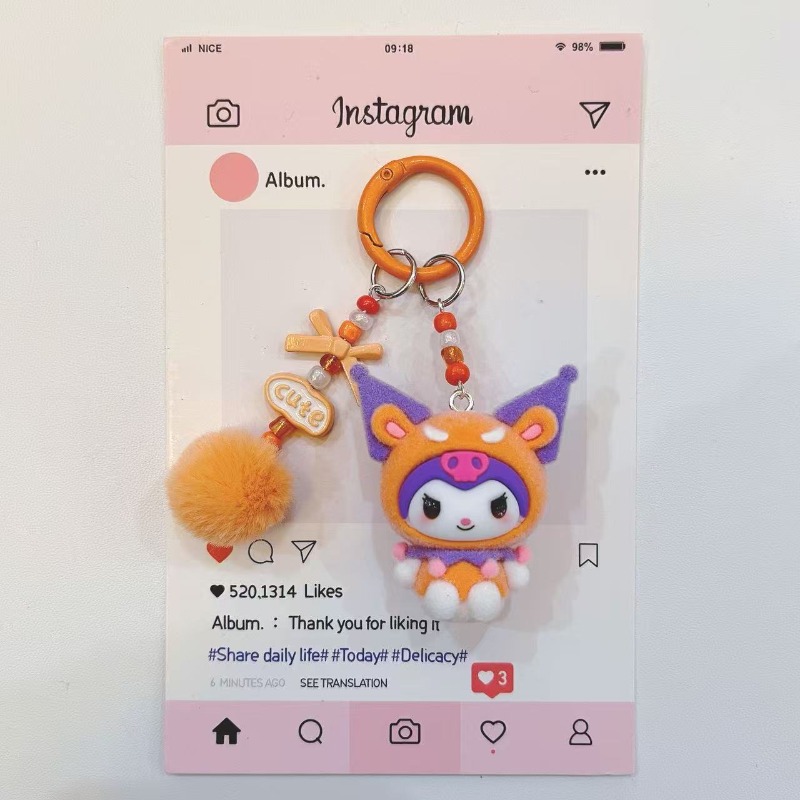 Fashion Kuromi Figure Resin Ke - Kawaii Tech Accessories 评论和价格