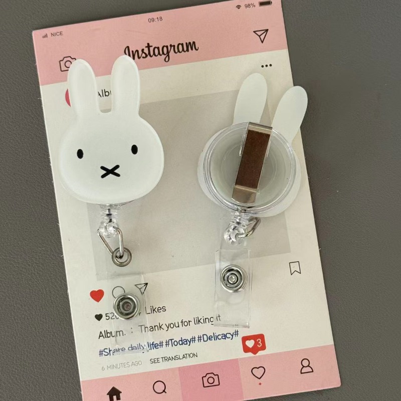 Kawaii Miffy ID Badge Holder w - Kawaii Tech Accessories 评论和价格